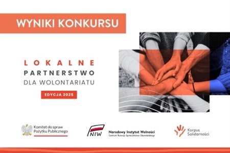 Wyniki konkursu Lokalne partnerstwo dla wolontariatu edycja 2025