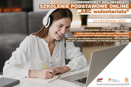 Jednodniowe szkolenie w formule on-line pt. “ABC koordynatora wolontariatu”