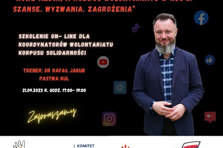 Szkolenie on-line dla koordynatorów wolontariatu: "Nowe Media, a rozwój Wolontariatu NGO's. Szanse, Wyzwania, Zagrożenia"